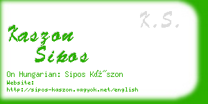 kaszon sipos business card